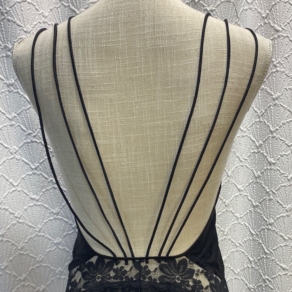 Kayser Size‎ small petite Vintage Elegant Black Lace nightdress Nylon Strappy - Picture 7 of 13